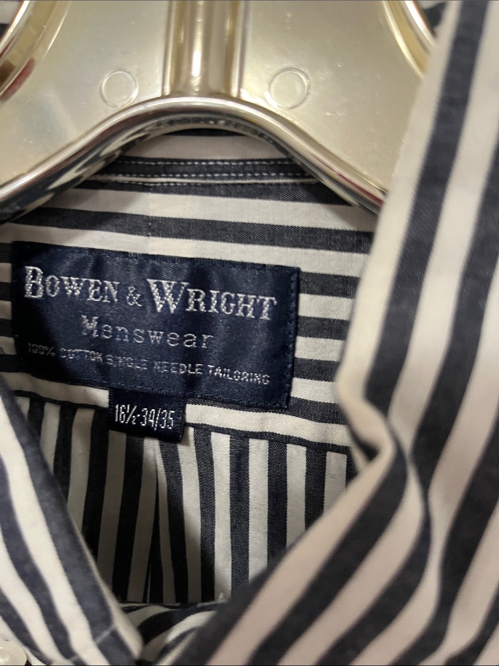 Bowen &Wright Men’s Stripe Button-Up Shirt - Picture 2 of 2